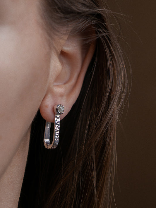 Асиметричні сережки з алмазами
