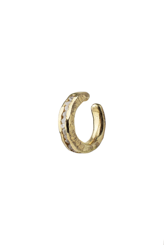 Author's scratched ring with diamonds