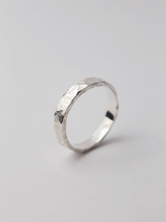 A pair of hand-crafted wedding rings