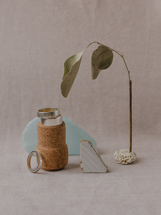 A pair of polished wedding rings