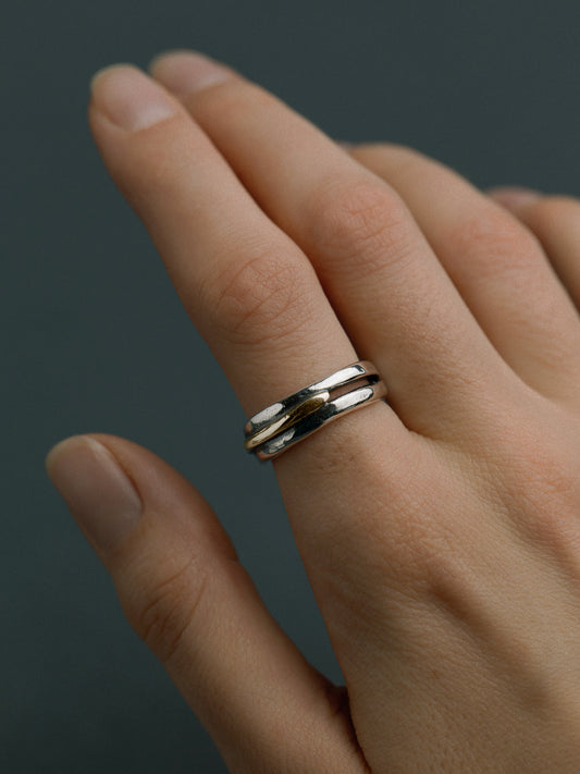 Сет розщеплені з золотою смужкою