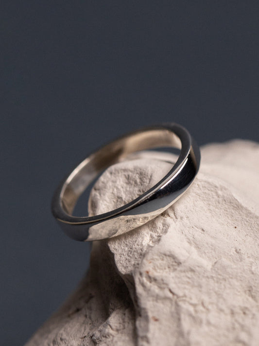 A pair of polished wedding rings