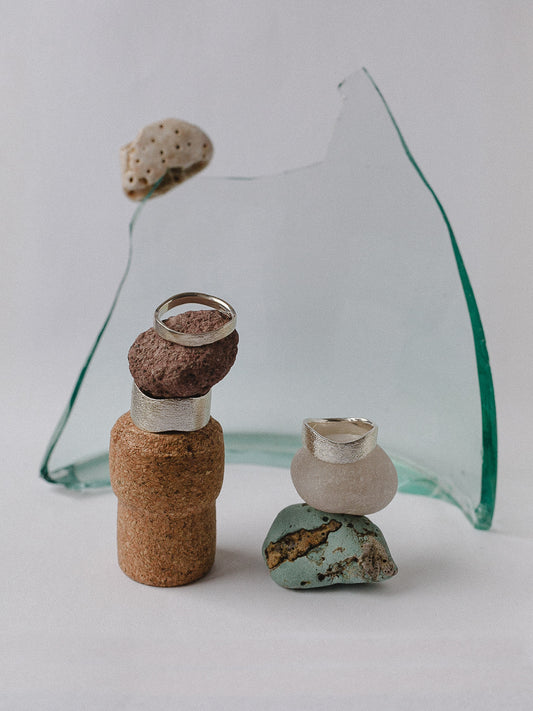 Soft wave wedding rings