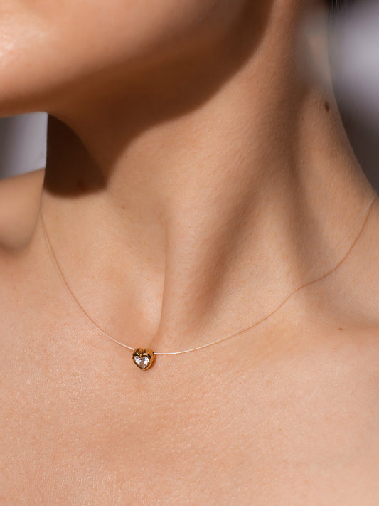 Pendant Heart on a fishing line