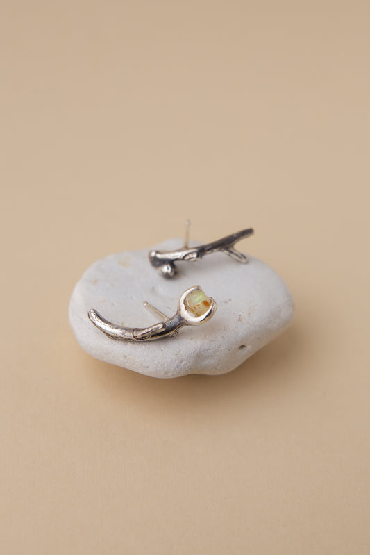 Сережки Гілочки з опалом (в наявності)