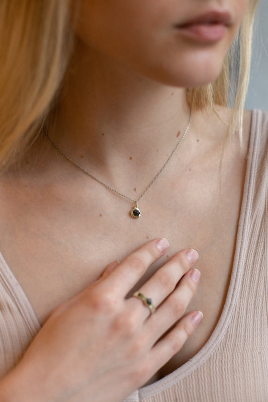 Золотий Підвіс з алмазом