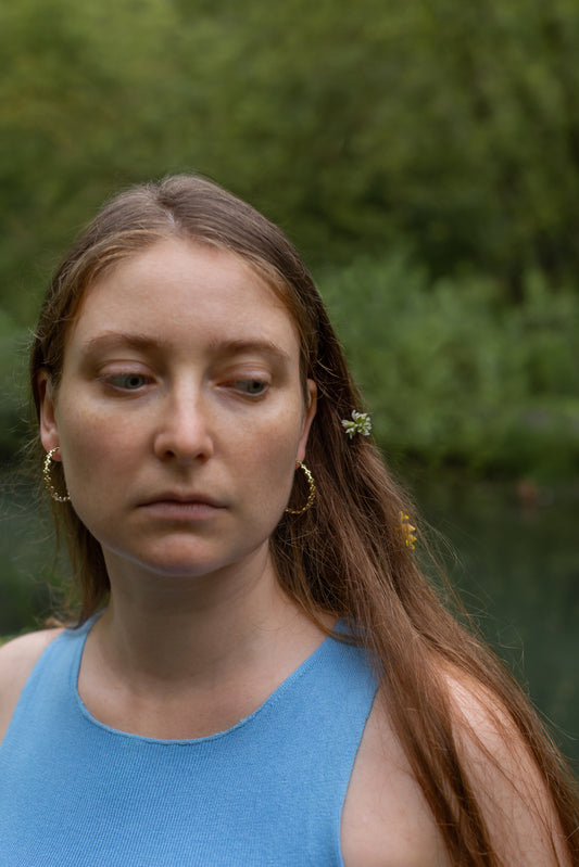 Сережки Квіткові Хупи (в наявності)