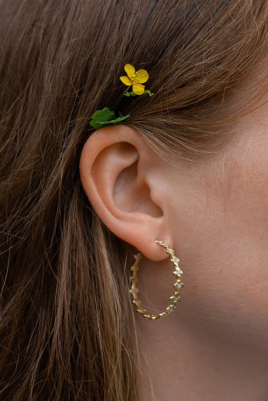 Сережки Квіткові Хупи