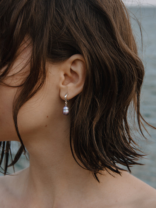 Earrings with Teardrop Pearls