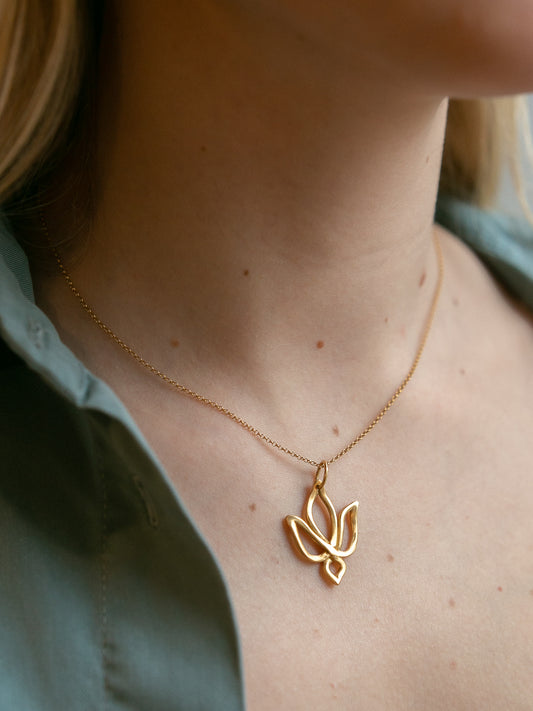 Кулон Тризуб Квітка