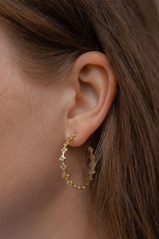 Сережки Квіткові Хупи (в наявності)